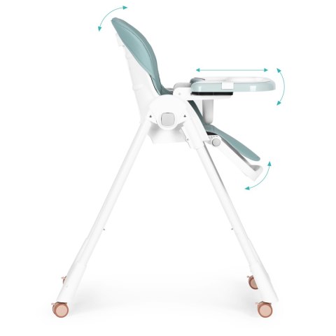 Krzesełko fotelik do karmienia regulacja wysokości ekoskóra pasy podwójna tacka ECOTOYS