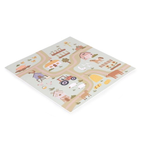 Duża mata piankowa EVA dla dzieci farma 90,5x90,5 cm 21 elementów ECOTOYS