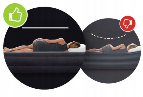 Materac dmuchany dla dzieci do spania 157x88x18 cm niebieski INTEX 66803NP BLUE