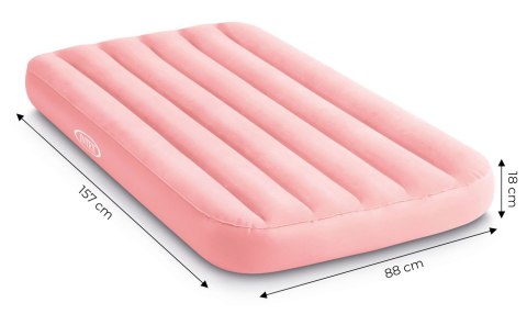 Materac dmuchany dla dzieci do spania 157x88x18 cm różowy INTEX 66803NP PINK