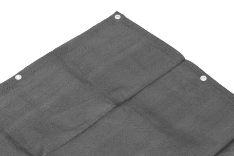 Osłona balkonowa z okuciami 150x500 cm siatka cieniująca + elementy instalacyjne szara MultiGarden