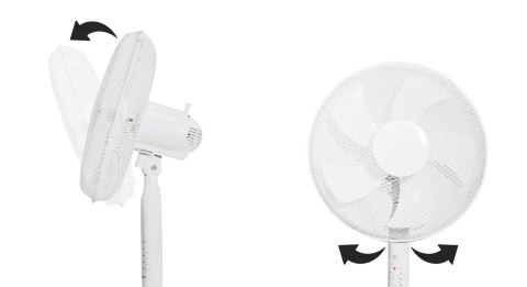 Wentylator podłogowy wiatrak stojący 45W 3 tryby pracy 5 łopatek timer pilot