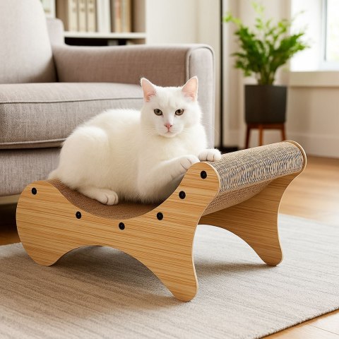 Drapak tekturowy dla kota leżak kartonowy legowisko Petsi