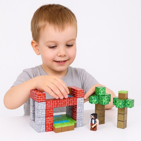 Klocki magnetyczne konstrukcyjne zestaw dla dzieci 100 elementów sześciany