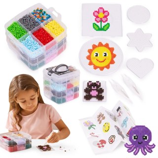 Koraliki do prasowania zestaw XXL 9000 sztuk kuferek szablony