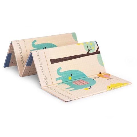 Mata piankowa dla dzieci 200x180 cm edukacyjna dwustronna składana miarka wzrostu alfabet ECOTOYS