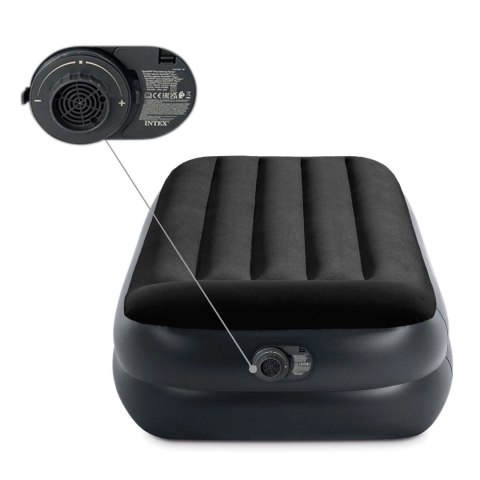 Materac dmuchany jednoosobowy 191x99x42 cm z wbudowaną pompką elektryczną łóżko INTEX 64122