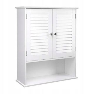 Szafka łazienkowa wisząca regał komoda z regulowaną półką biała