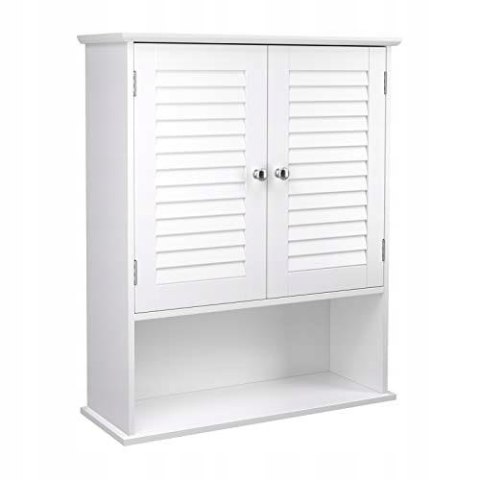 Szafka łazienkowa wisząca regał komoda z regulowaną półką biała