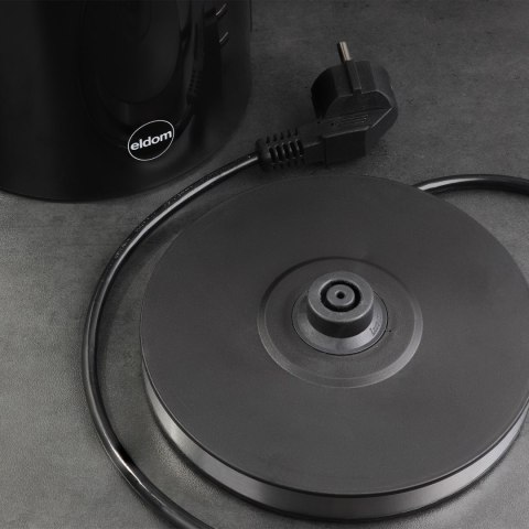 Czajnik elektryczny bezprzewodowy turystyczny 2200W 1.7 l obrotowy czarny