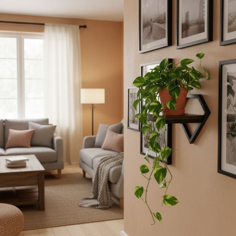 Kwietnik ścienny półka wisząca na kwiaty ozdoby loft diament ModernHome