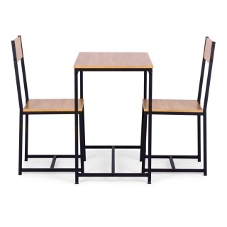 Zestaw komplet mebli stolik 2 krzesła metal MDF ModernHome