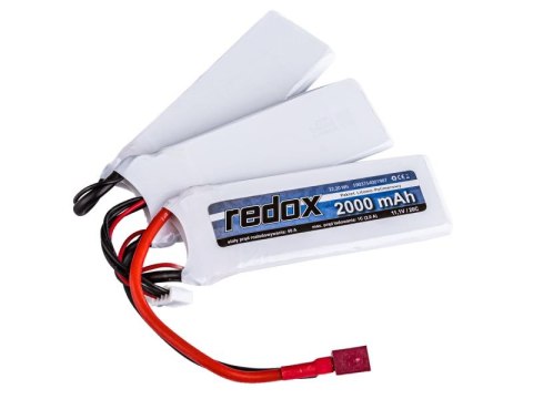 Akumulator Redox Asg 2000 Mah 11,1v 20c (Rozdzielony) 1+1+1 Pakiet Lipo