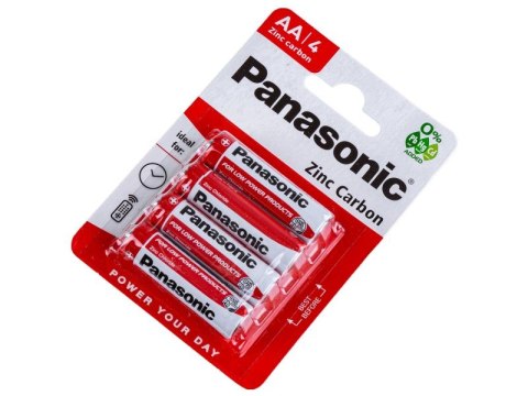 Bateria Cynkowo-Węglowa Panasonic 1,5v R6 Aa - Blister 4 Sztuki
