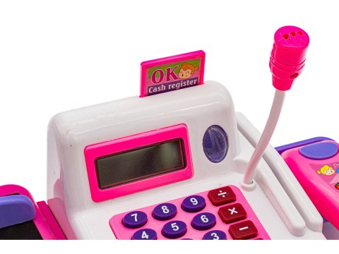Edukacyjna Kasa Sklepowa- Kalkulator, Mikrofon, Akcesoria