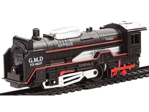 Kolejka Rail King Parowóz + 3 Wagony