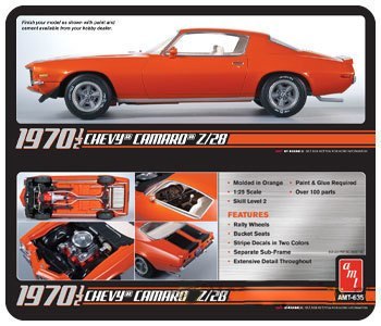 Model Plastikowy Do Sklejania Amt (Usa) - 1970 1/2 Camaro Z28
