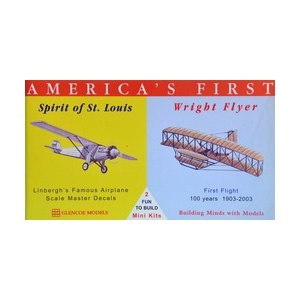 Model Plastikowy - Samoloty America's First - Spirit Of St Louis / Wright Flyer - Glencoe Models (2szt)