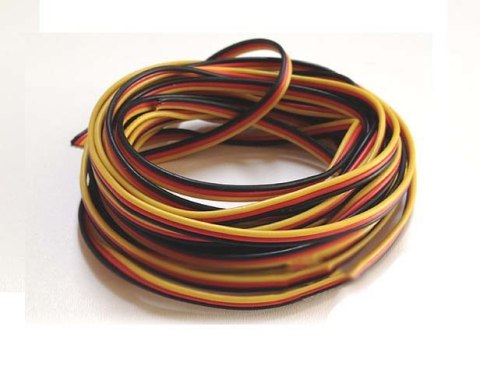 Przewód Serwa Trójżyłowy 3 X 0,13 Mm/1 Mb Płaski (Hitec)