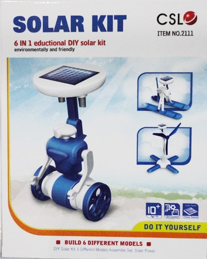 Roboty Solarne 6w1 - Solar Kit - Wiatrak, Helikopter, Auto, Robot