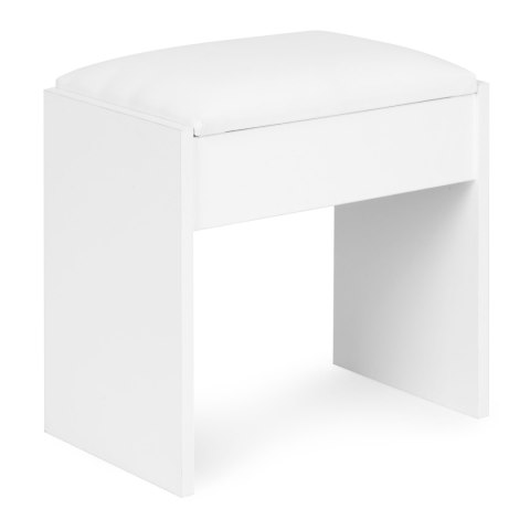 Toaletka kosmetyczna z lustrem i oświetleniem 5 szuflad taboret ModernHome