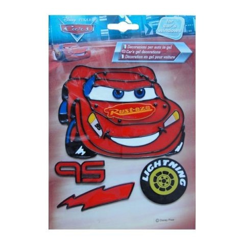 Żelowa Dekoracja Na Szybę Naklejka Nalepka Cars Auta