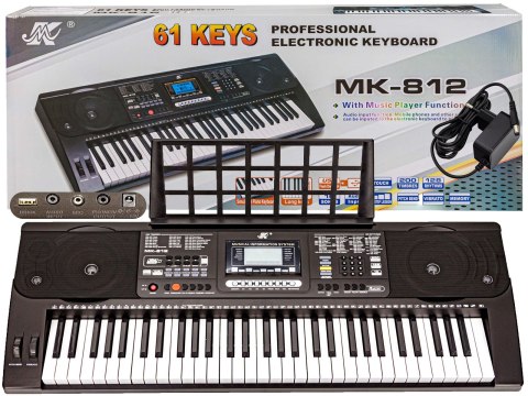 Keyboard Organy 61 Klawiszy Zasilacz Mk-812