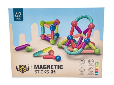 Klocki Magnetyczne Konstrukcyjne 42 Elementy
