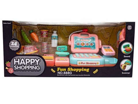 Edukacyjna Sklepowa Kasa Fiskalna - Mikrofon, Waga, Czytnik, Akcesoria