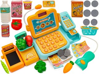 Edukacyjna Sklepowa Kasa Fiskalna - Mikrofon, Waga, Czytnik, Akcesoria