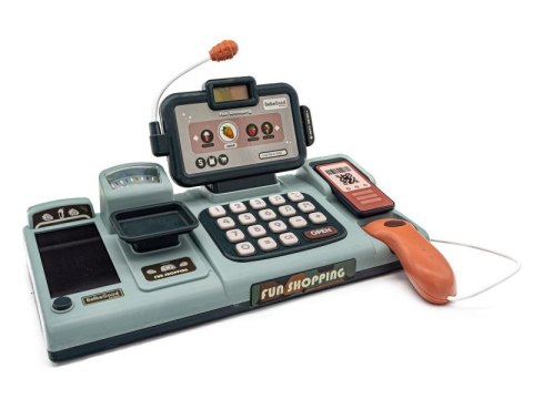 Edukacyjna Sklepowa Kasa Fiskalna - Mikrofon, Waga, Koszyk, Akcesoria