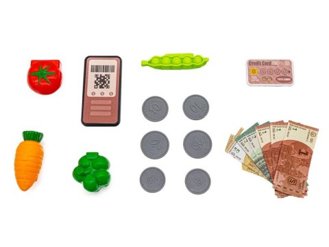 Edukacyjna Sklepowa Kasa Fiskalna - Mikrofon, Waga, Koszyk, Akcesoria