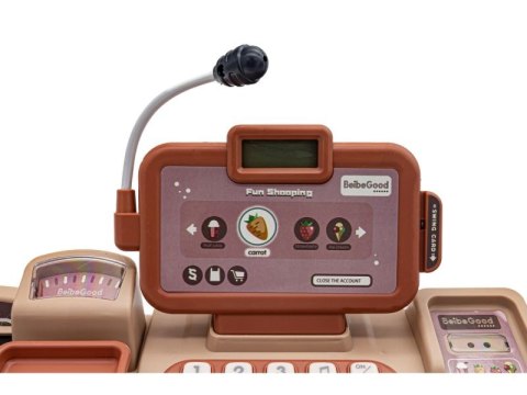 Edukacyjna Sklepowa Kasa Fiskalna - Mikrofon, Waga, Koszyk, Akcesoria