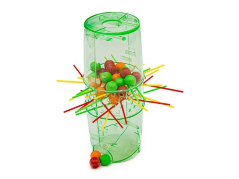Gra Zręcznościowa Typu Bierki Plunk Spadające Kulki, Wieża + Kolorowe Kuleczki