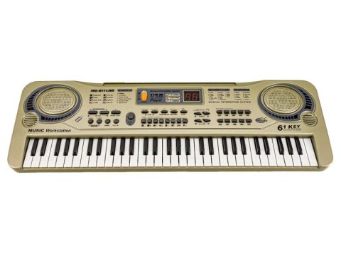 Keyboard Mq-811 Organki, 61 Klawiszy, Zasilacz, Mikrofon, Usb