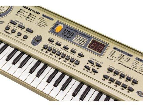 Keyboard Mq-811 Organki, 61 Klawiszy, Zasilacz, Mikrofon, Usb
