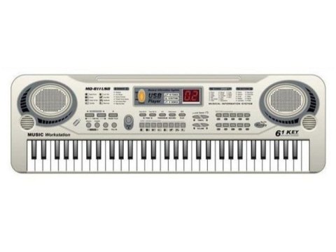 Keyboard Mq-811 Organki, 61 Klawiszy, Zasilacz, Mikrofon, Usb