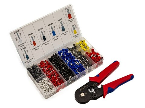 Praska, Zaciskarka Do Kabli, Tulejek, Końcówek + Zestaw Tulejek 1200 Szt