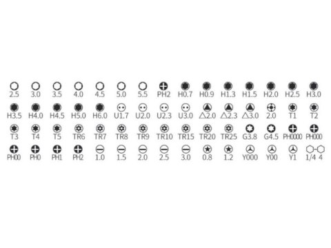 Zestaw Narzędzi Precyzyjnych, Śrubokręt, Wkrętak + Bity 63w1 Bst
