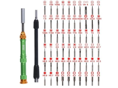 Zestaw Narzędzi Precyzyjnych, Śrubokręt, Wkrętak + Bity 63w1 Bst
