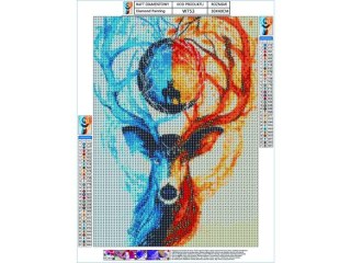 Haft Diamentowy, Obraz, Mozaika Diamentowa Diamond Painting, Jeleń 30x40cm