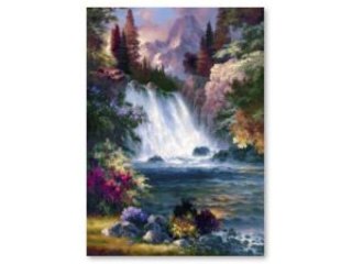 Haft Diamentowy, Obraz, Mozaika Diamentowa Diamond Painting, Wodospad 30x40cm