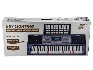 Keyboard Organy 61 Klawiszy Zasilacz Mk-816 Z Funkcją Nauki Gry Przecena 1