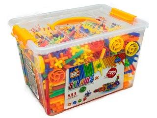 Słomki Konstrukcyjne, Klocki , Patyczki 1000 El, Kuferek, 3d Nowa Wersja
