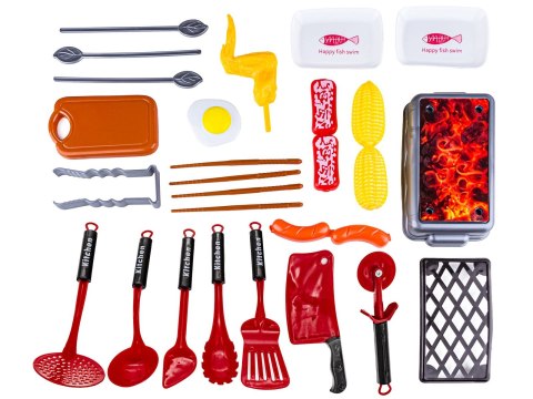 Czerwony Zestaw Kuchenny Do Gotowania, Garnek, Czajnik, Patelnia, Akcesoria