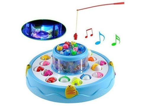 Gra Wędkowanie, Rybki, Łowienie Rybek, 2 Jeziorka, Podświetlenie, Dźwięk