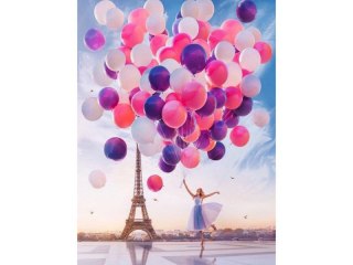 Haft Diamentowy, Obraz, Mozaika Diamentowa Diamond Painting, Kolorowe Balony 30x40cm