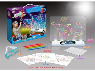 Magiczna, Podświetlana Tablica Do Malowania Rysowania + Okulary 3d Kosmos