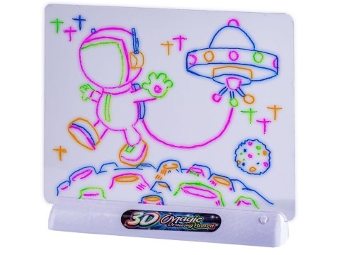 Magiczna, Podświetlana Tablica Do Malowania Rysowania + Okulary 3d Kosmos