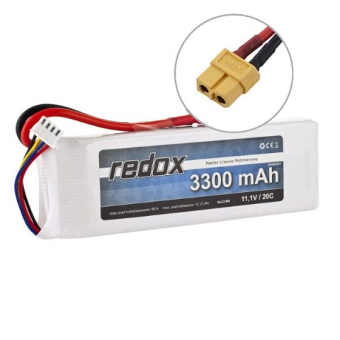 Pakiet Lipo Akumulator Redox 3300 Mah 11,1v 20c